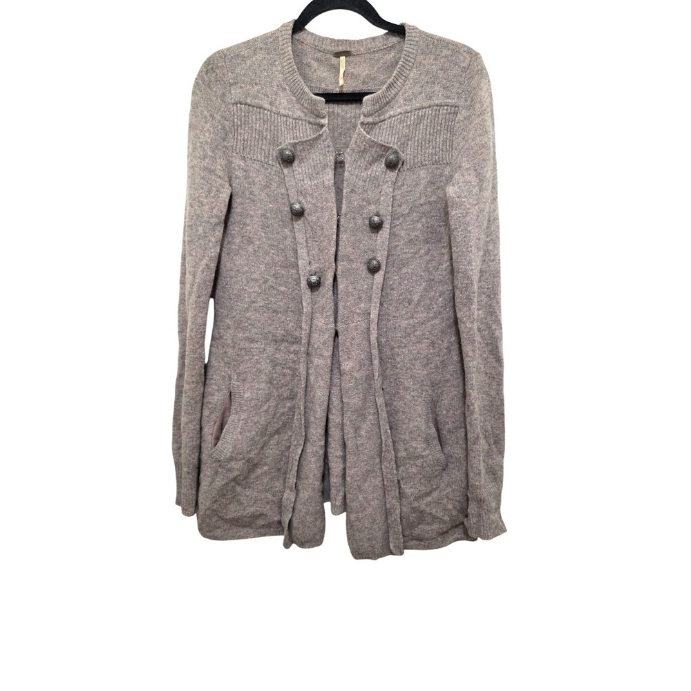 Free People 100% Wool Military Moment Cardigan Warm Breathable Winter‎ Outdoor